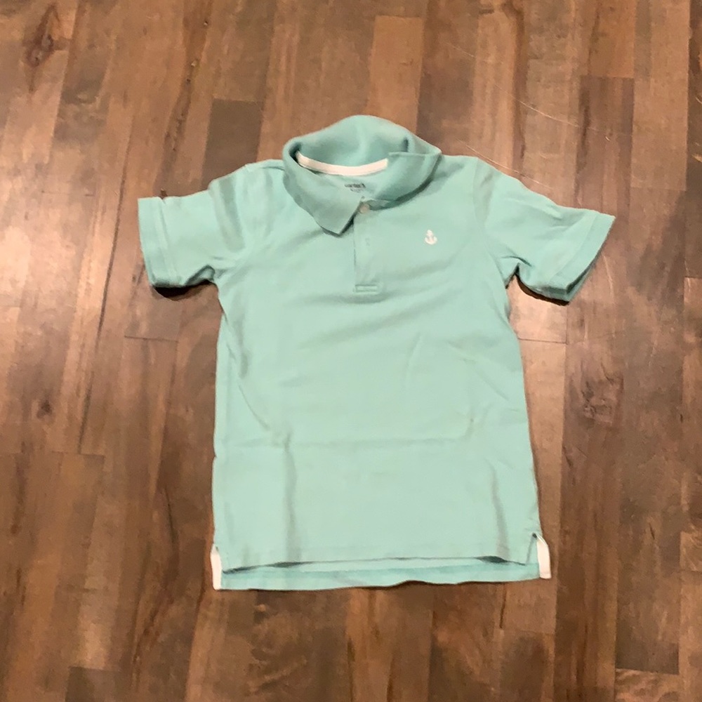 Carter’s teal collared short sleeves shirt, size 4t